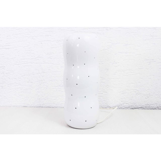 Perforated Ceramic Table Lamp, 1970s For Sale - Image 10 of 11