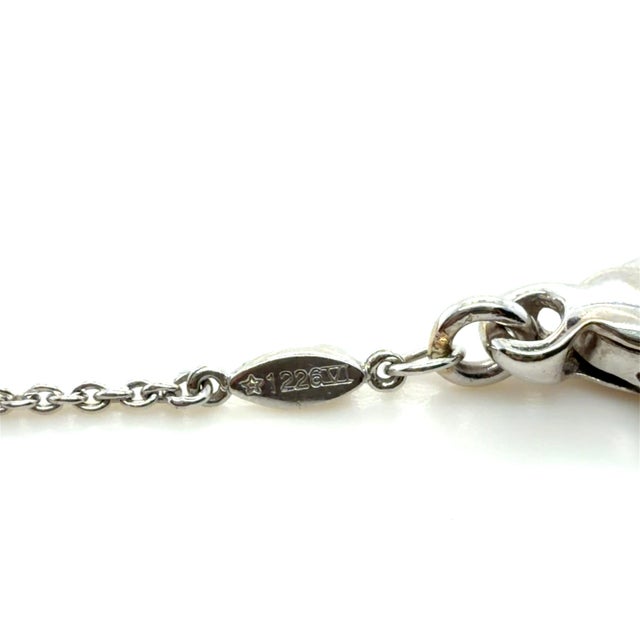 Early 21st Century Roberto Coin, 18k White Gold and Diamond Station Necklace For Sale - Image 5 of 5