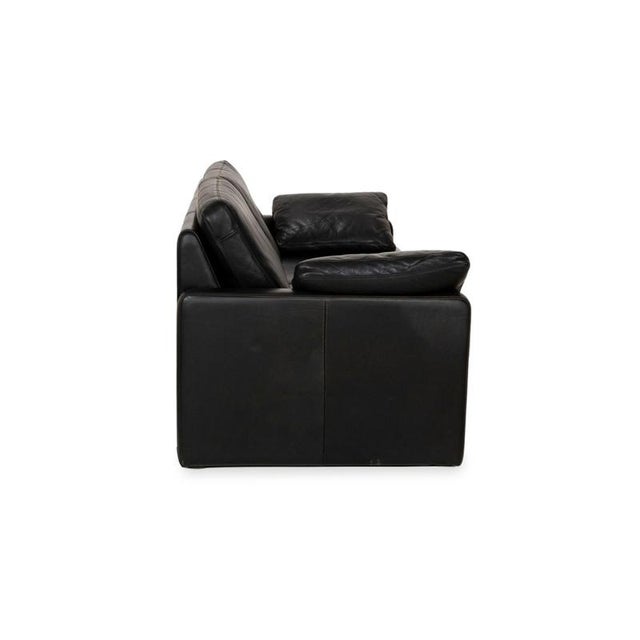 Conseta Leather Two-Seater Black Sofa from Cor For Sale - Image 10 of 13
