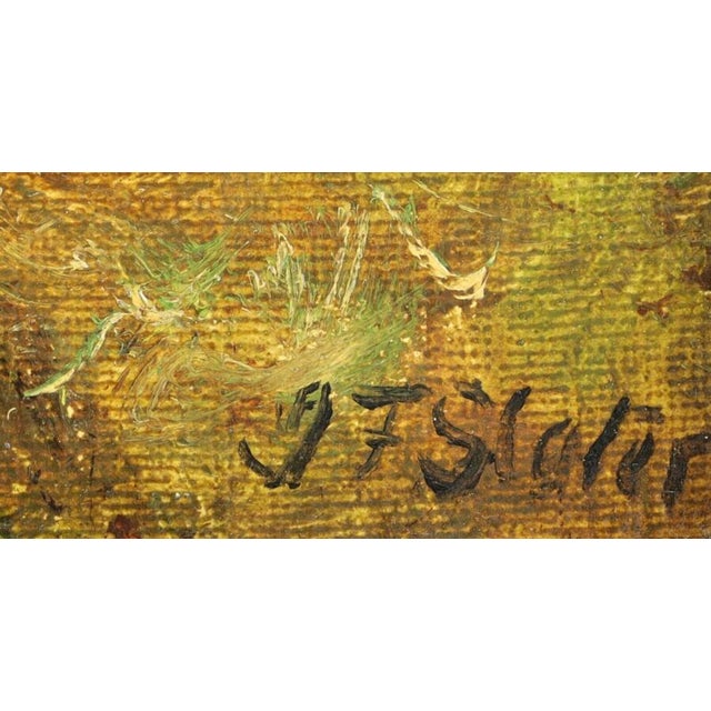 Chickens in a Farmyard Antique Oil John Falconer Slater (1857–1937) For Sale - Image 4 of 6