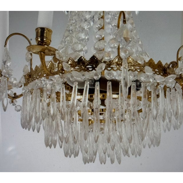 1970s Crystal Prism Chandelier, 1970s For Sale - Image 5 of 7
