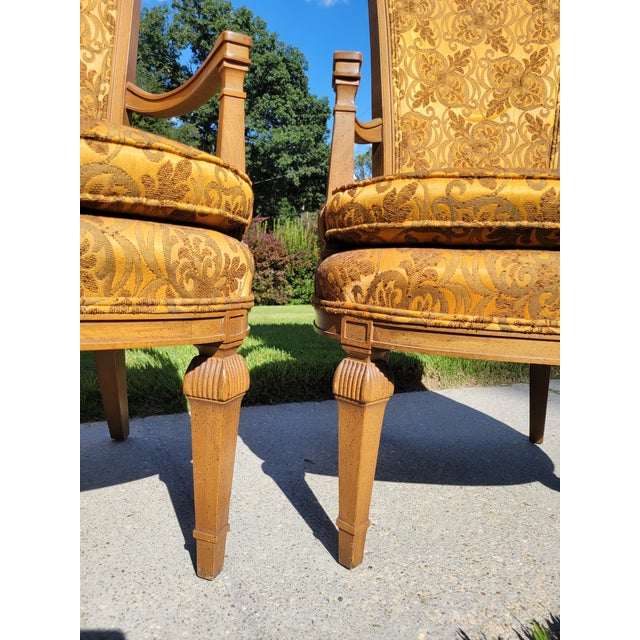 1960s Statesville Chair Co. Louis XVI High Backed Arm Chairs For Sale - Image 17 of 18