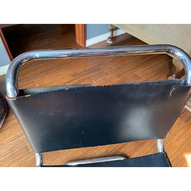 Pair of ca.1980 Attributed to Mies van der Rohe Mr10 Dining Chairs For Sale - Image 9 of 18
