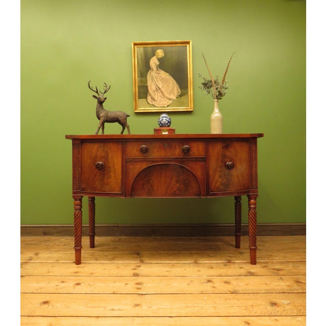 English Regency Bow Front Sideboard For Sale - Image 17 of 18