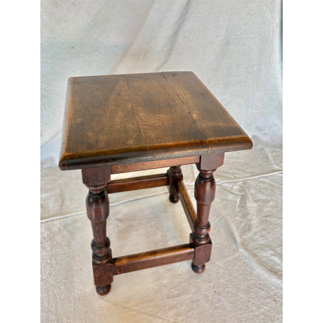 Early 20th Century French Walnut Stool For Sale - Image 11 of 12