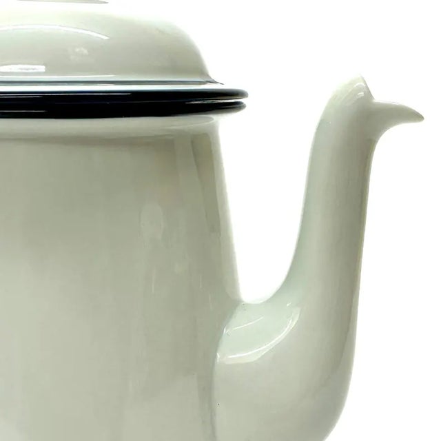 Ceramic Vintage Blue & White Ceramic Christianhavn Coffee Pot by Dansk Bistro For Sale - Image 7 of 9