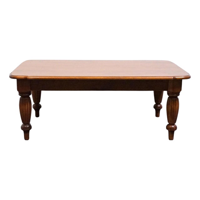 Nichols & Stone Solid Cherry Early American Colonial 52" Accent Coffee Table For Sale