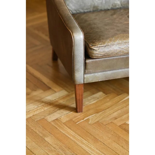 Mid-Century Modern Mid-Century Leather Sofa, 1950s For Sale - Image 3 of 5