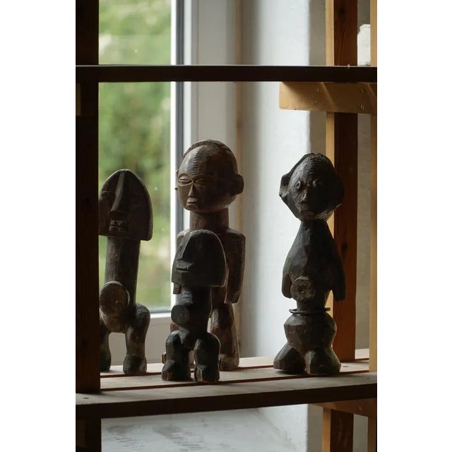 Wood Decorative Handcrafted African Wooden Sculptures, 1940s, Set of 4 For Sale - Image 7 of 16