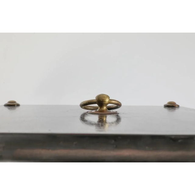 Regency Style Brass Letter Table, 1920s For Sale - Image 12 of 13