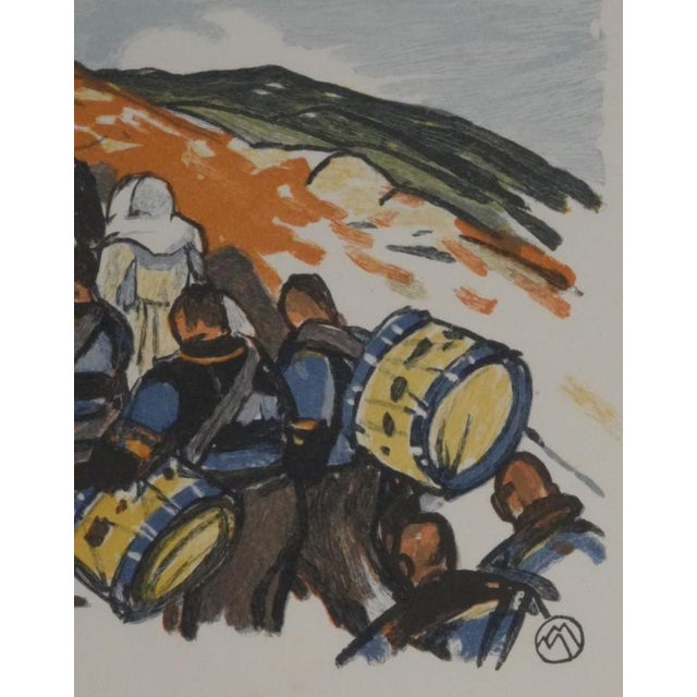 Mathurin Meheut, Brittany, The Procession with Orchestra, Engraving For Sale - Image 3 of 8