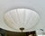 1980s Directoire-Style French Pleated Alabaster Bowl Flush Mount Ceiling Light For Sale - Image 5 of 17