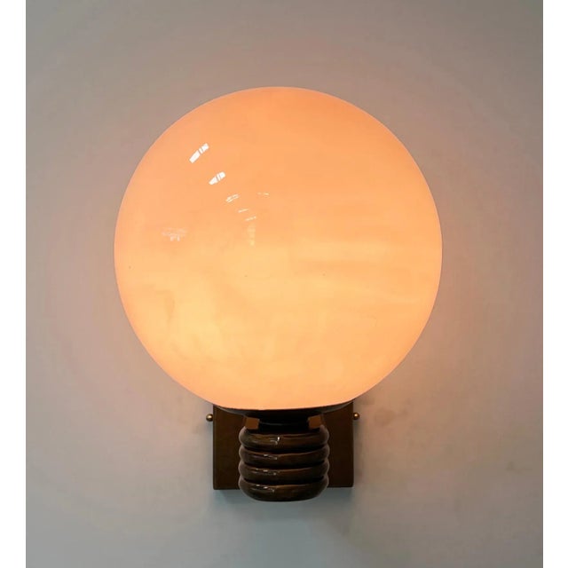 Pink 21st Century Bronzed and Opaque Coral Deco Sconce by Fabio Ltd For Sale - Image 8 of 10