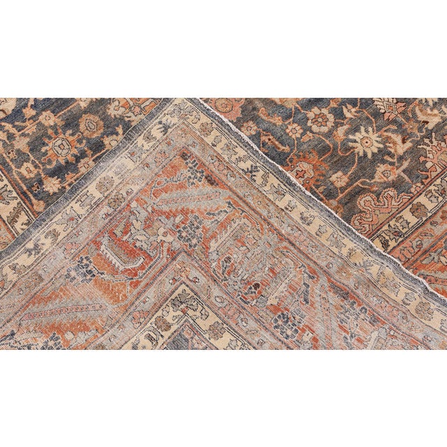 Fine Antique Persian Malayer Handmade Wool Rug For Sale In New York - Image 6 of 9