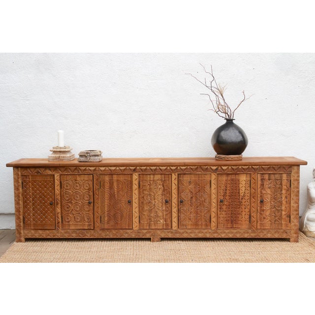 This exceptional sideboard is a love letter to the Coromandel Coast. Spanning an impressive 120 inches (10 feet), this...