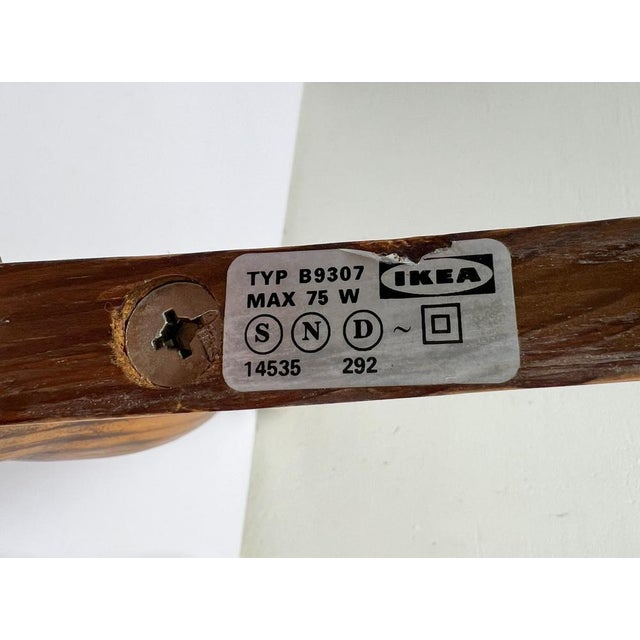 Brown Vintage Tripod Table Lamp in Pine from Ikea, 1970s For Sale - Image 8 of 15