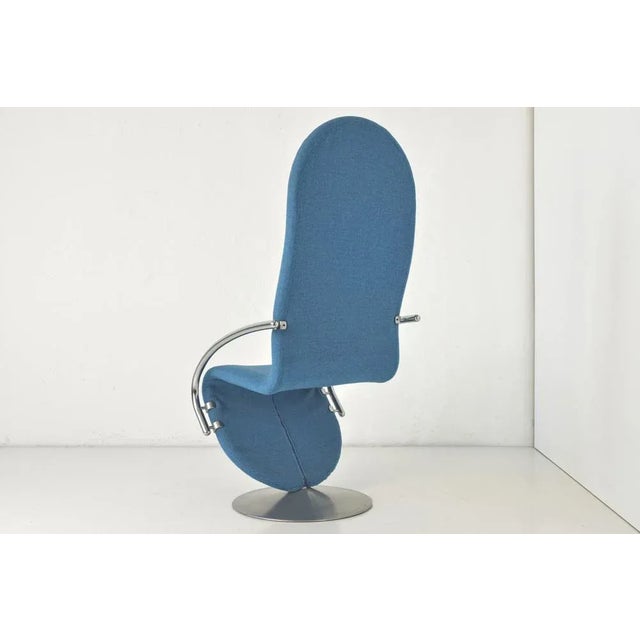 Metal 1-2-3 Series Highback Chair by Verner Panton for Fritz Hansen, Denmark, 1973 For Sale - Image 7 of 13