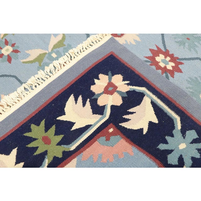 Late 20th Century Vintage Romanian Floral Kilim Rug - 03'11 X 05'11 For Sale - Image 5 of 9