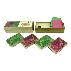 Vintage Naipes Heraclio Fournier Plastic Coated Gold Marble Design Playing Card Made in Vitoria Spain - 2 Sets of Double Deck in Original Boxes