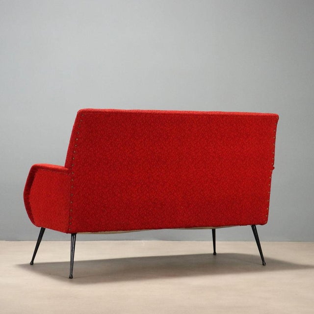 Textile Vintage Sofa in Fabric, 1960s For Sale - Image 7 of 9