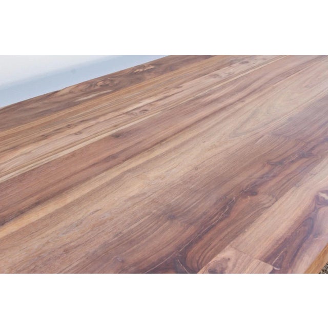 Brown The Architect's 96-Inch Reclaimed Teak Parson Table For Sale - Image 8 of 13