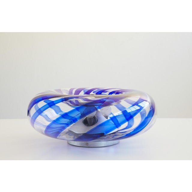 1970s Murano Swirl Glass Ceiling or Table Lamp from Leucos, Italy, 1970 For Sale - Image 5 of 7