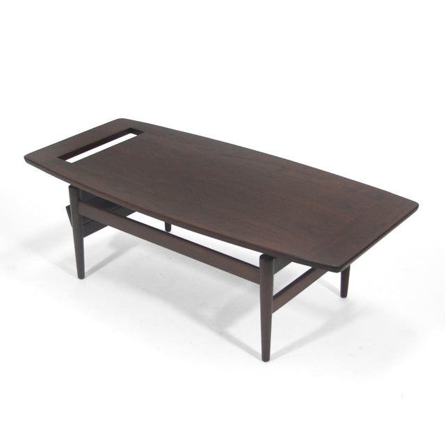 Mid 20th Century Jens Risom T 390 Coffee Table with Magazine Holder For Sale - Image 5 of 11