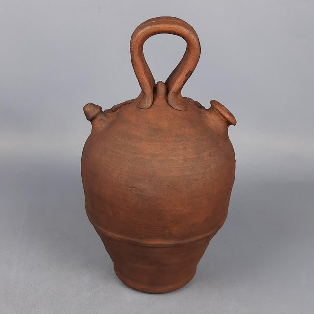 Vintage Rustic Terracotta Vase, 1950s For Sale - Image 4 of 13