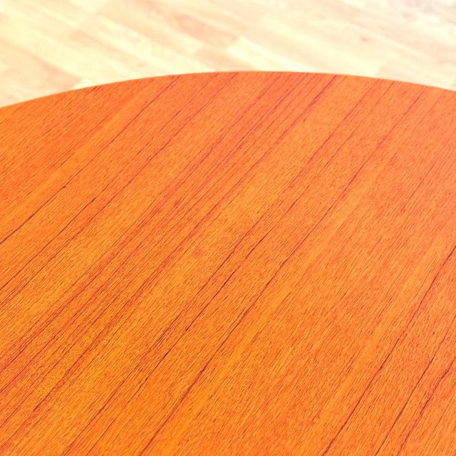 Wood Swedish Round Dining Table in Teak by Bertil Fridhagen for Bodafors, 1950s For Sale - Image 7 of 10