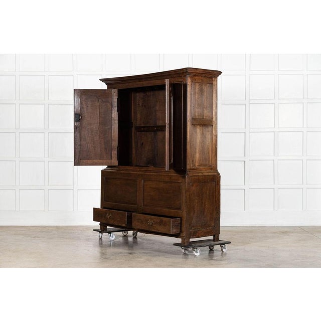 Large 18th Century English Oak Livery Cupboard, 1770s For Sale - Image 6 of 18