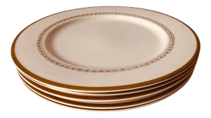 Vintage Taylor Smith & Taylor Golden Oak Pattern Dinner Plates S/5