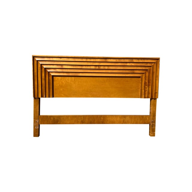 Edmond J. Spence Vintage Edmond Spence Swedish Full Headboard in Mid Century Modern Style For Sale - Image 4 of 5