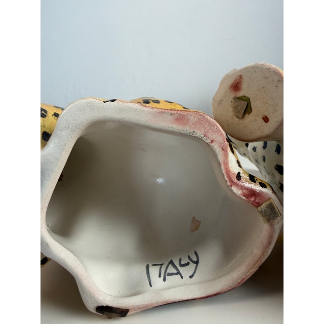 Italian Ceramic Leopard Family Figures, 1960s, Set of 3 For Sale - Image 9 of 18