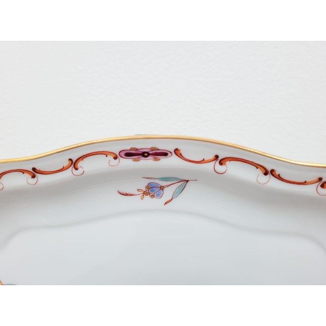Nymphenburg Indian Summer Flowers Oval Platter, Germany Circa 1960 For Sale - Image 4 of 5