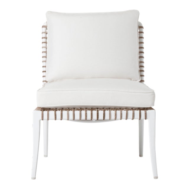 Delta Beta Armless Chair in White For Sale