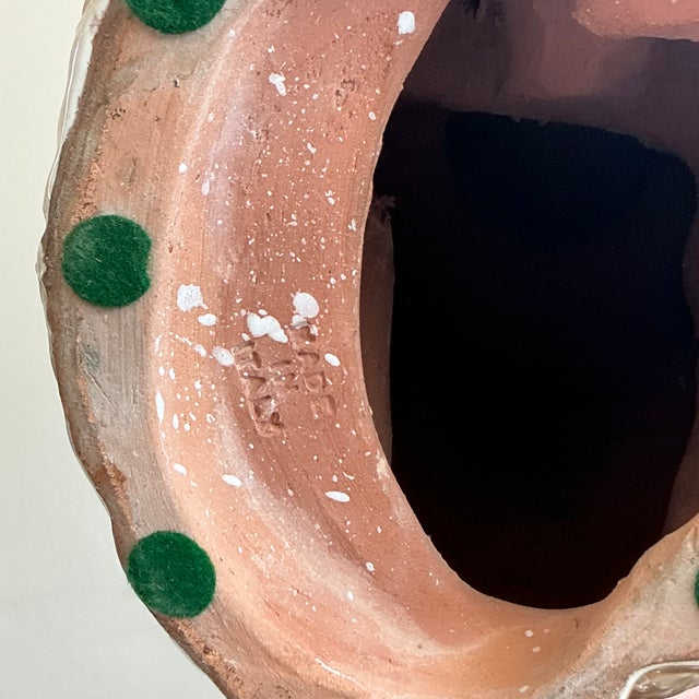 Ceramic Vintage Boho Glazed Ceramic Monkey For Sale - Image 7 of 7