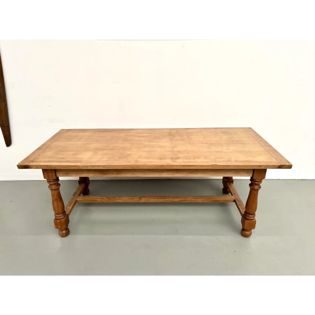 Oak and Cherry Table, 1970s For Sale - Image 3 of 18