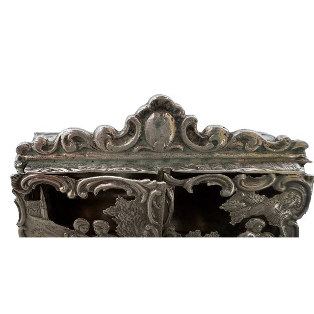 The 1887 Hooikaas Silver Bureau: An Architectural Miniature in Repoussé For Sale In Austin - Image 6 of 17