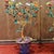 Asian Pair of Vintage Gemstone & Cloisonné Enamel Bonsai Trees – Agate, Crystal & Pearl Fruit For Sale - Image 3 of 12