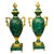 Large Ormolu Mounted Malachite Empire Style Vases, Set of 2 For Sale - Image 10 of 10