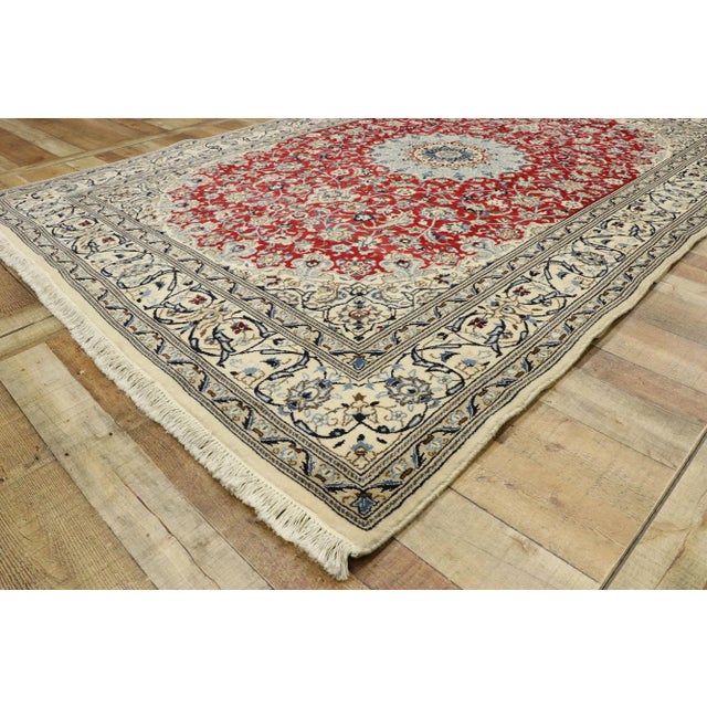 Textile Vintage Persian Nain Rug, 06'08 X 09'08 For Sale - Image 7 of 11