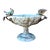Vintage Floral Glazed Ceramic Pedestal Cache Pot For Sale