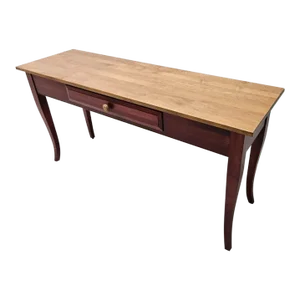 1990s Ethan Allen Country Colors Sofa Foyer Table Server Farmhouse Console Finish 679