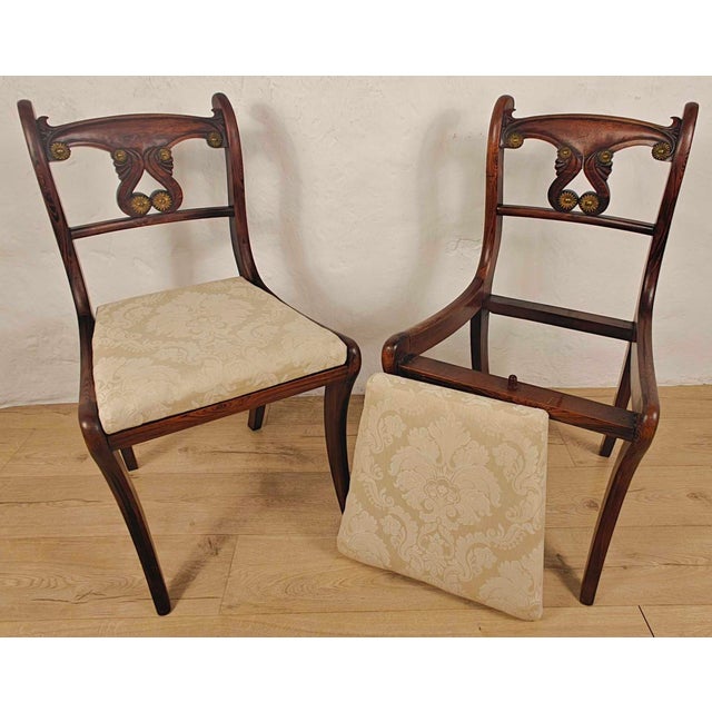Brown Victorian Chairs in Carved Upholstered Mahogany, 1890, Set of 2 For Sale - Image 8 of 18