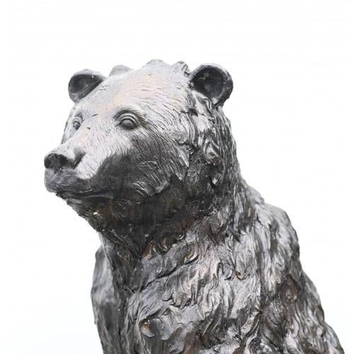 Large American Bronze Bear Garden Statue For Sale - Image 3 of 11