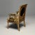Wood Louis Xvi, French Arm Chair, Versace Fabric, Giltwood, France, 1960s For Sale - Image 7 of 12