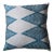 Contemporary Blue Ikat Decorative Pillow For Sale