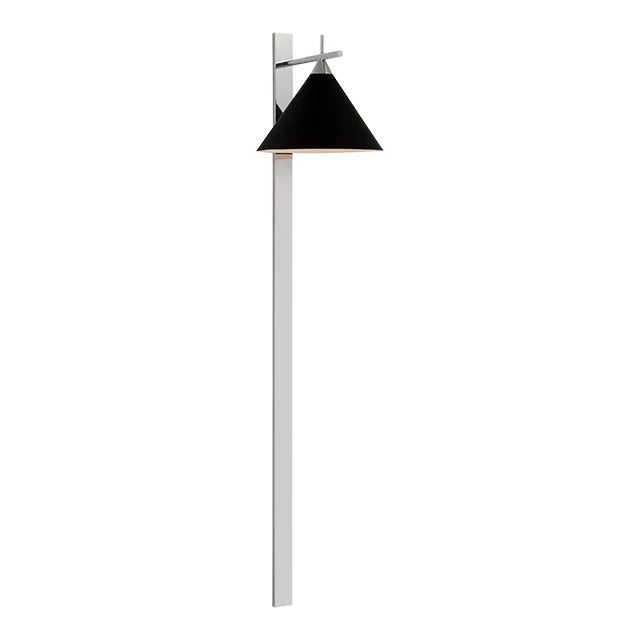 Kelly Wearstler for Visual Comfort Signature Cleo 56" Statement Sconce in Polished Nickel with Matte Black Shade For Sale