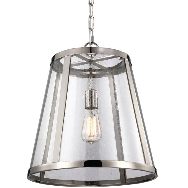 Modern Sean Lavin By Visual Comfort Studio Harrow Medium Pendant in Polished Nickel For Sale - Image 3 of 3
