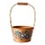 Vintage Hand-Painted Balsa Wood Basket For Sale